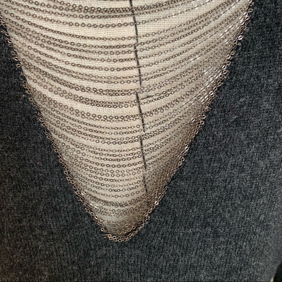 Mike Gonzalez Ella Sweater with Chain Cutouts Cashmere Wool Blend - Picture 8 of 13